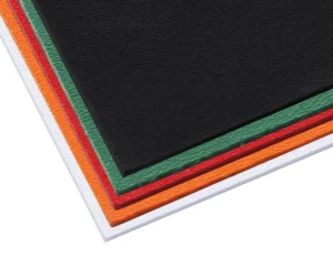Offset black, green, red, orange and white textured sheet corners and edges