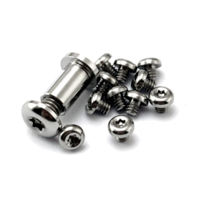 Silver-tone pivot assembly and all loose screws in their original source arrangement